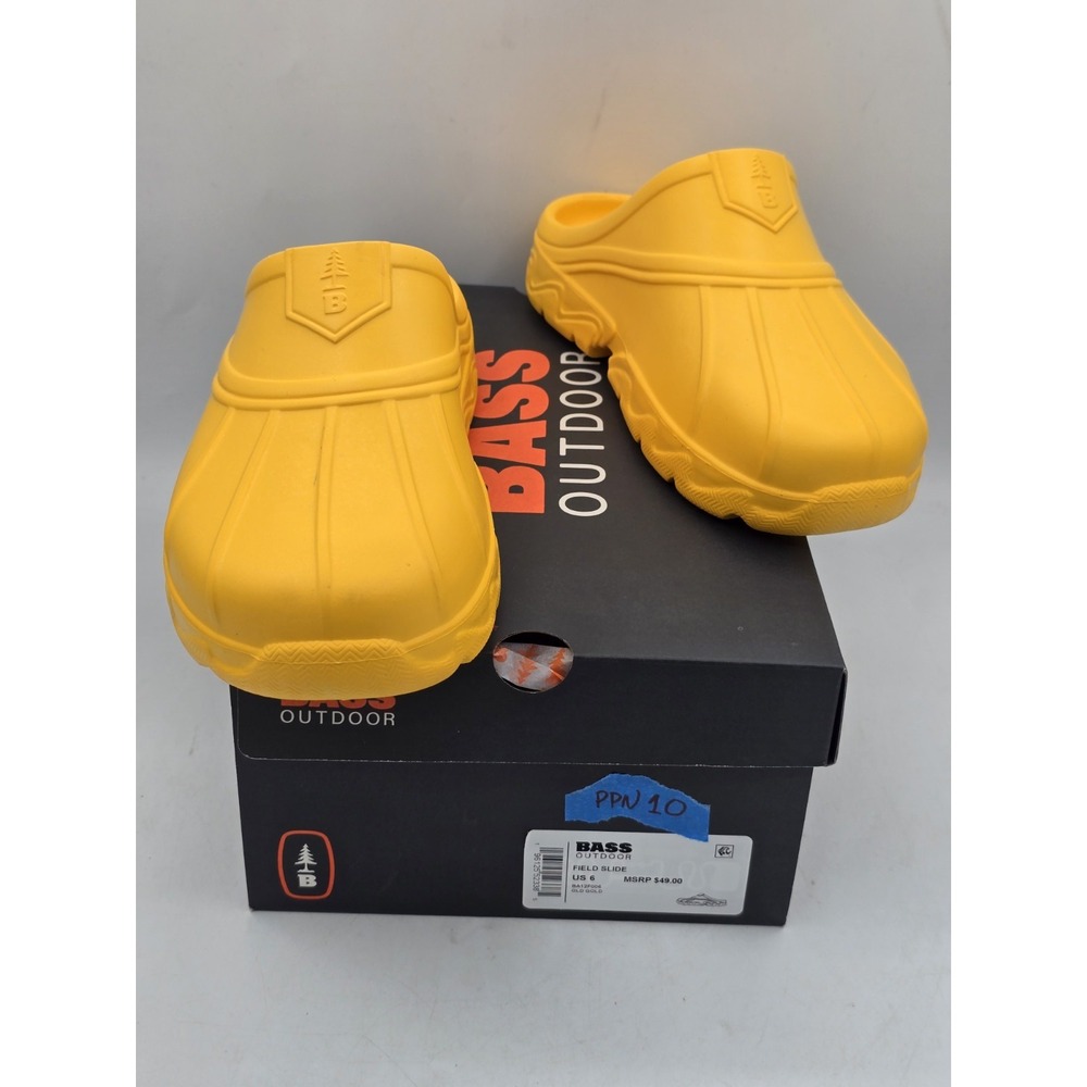 BASS OUTDOOR Men's Comfy Field Slide Slipper - SIZE M5 W6 -‎ OLD GOLD